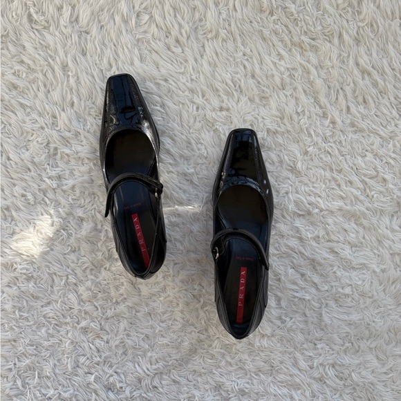 Prada Shoes - Vintage Prada Mary Jane Kitten Heels Size 38.5